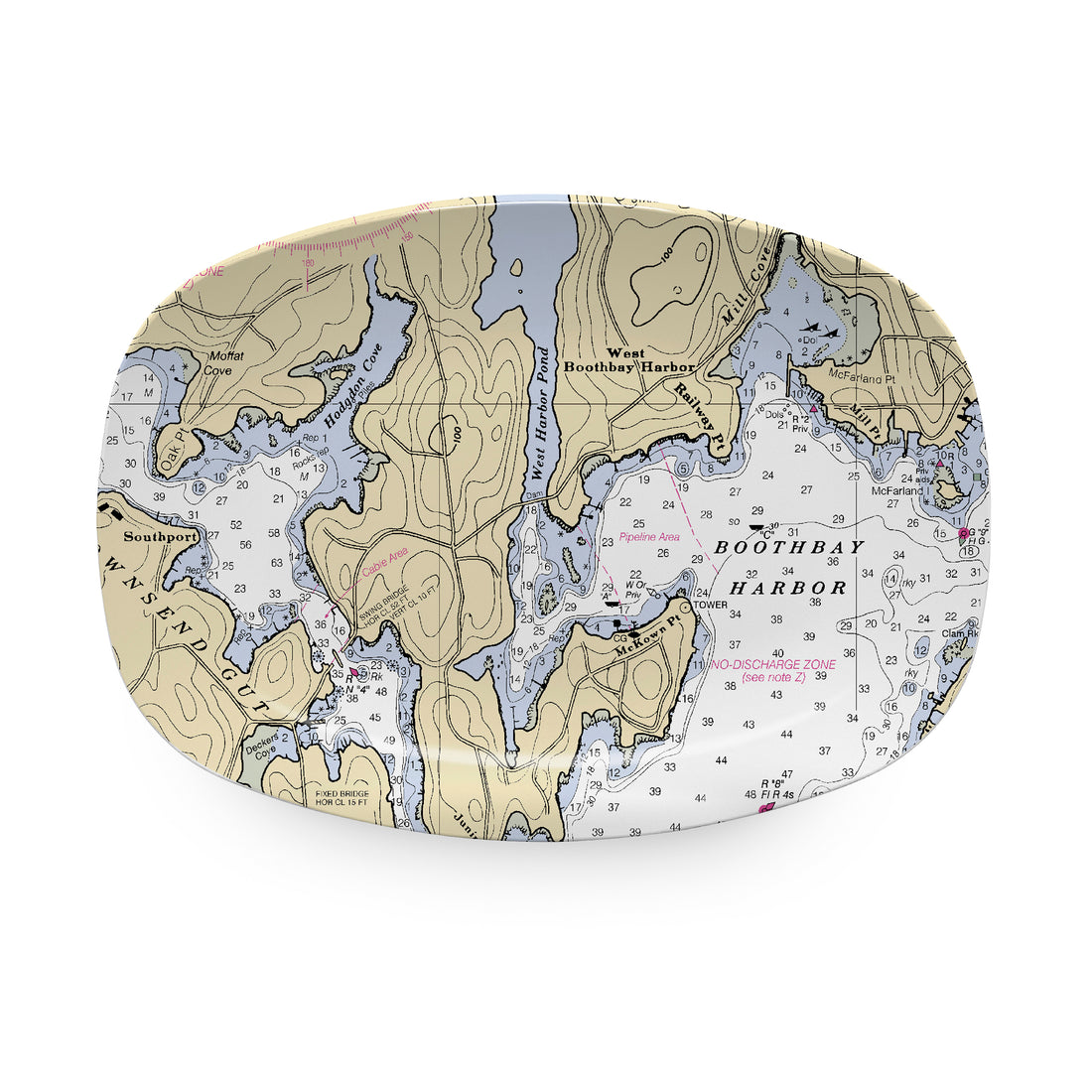 BOOTHBAY Chart Platter- | Mariposa