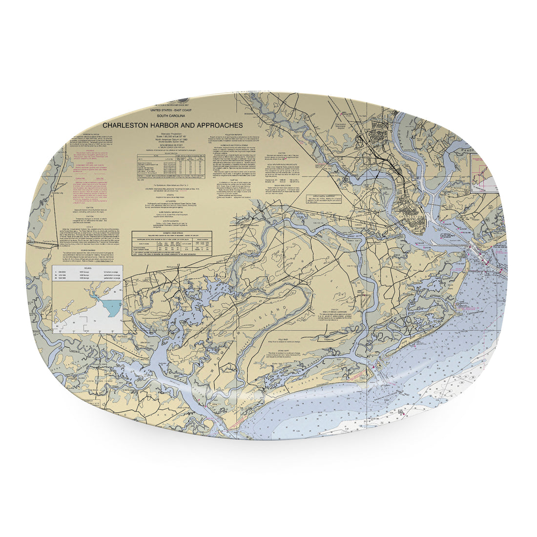 CHARLESTON Chart Platter- | Mariposa