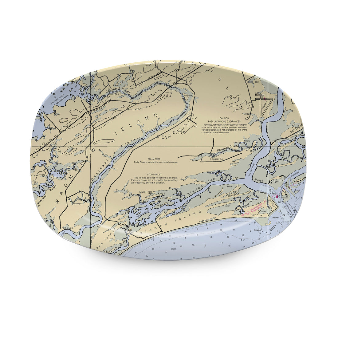 KIAWAH Chart Platter- | Mariposa