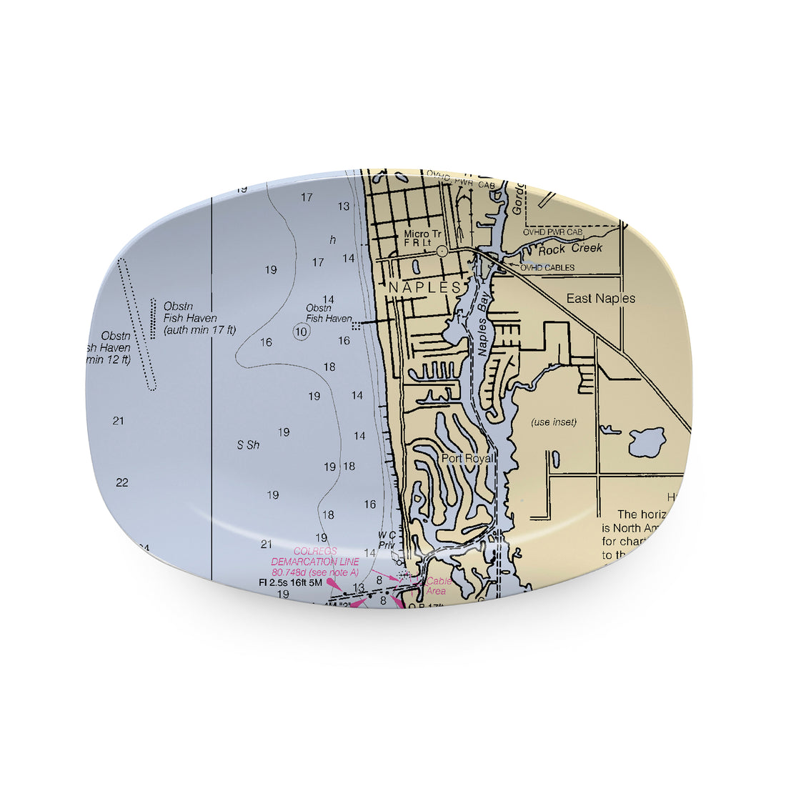 NAPLES Chart Platter- | Mariposa