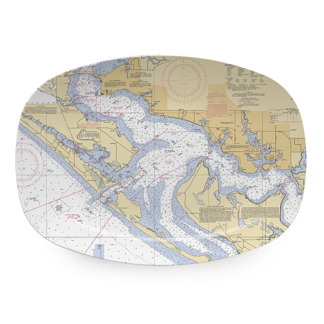 PANAMA CITY Chart Platter- | Mariposa