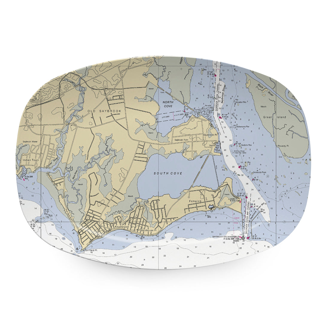OLD SAYBROOK Chart Platter- | Mariposa