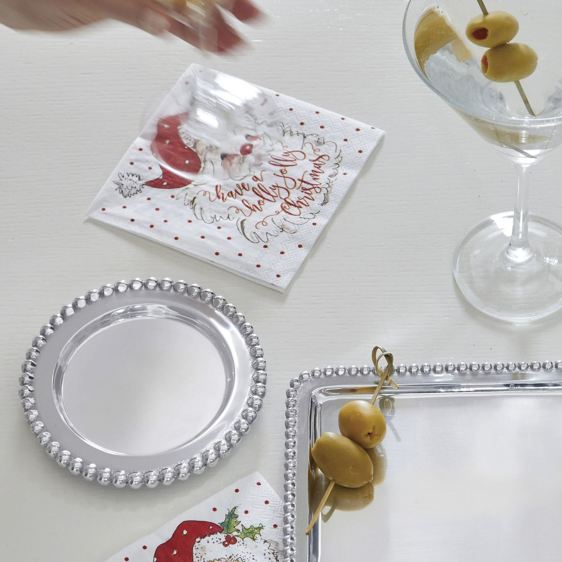 Sous-verre à vin perlé