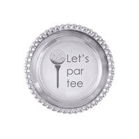 Let's Par Tee Beaded Wine Coaster-Barware | Mariposa