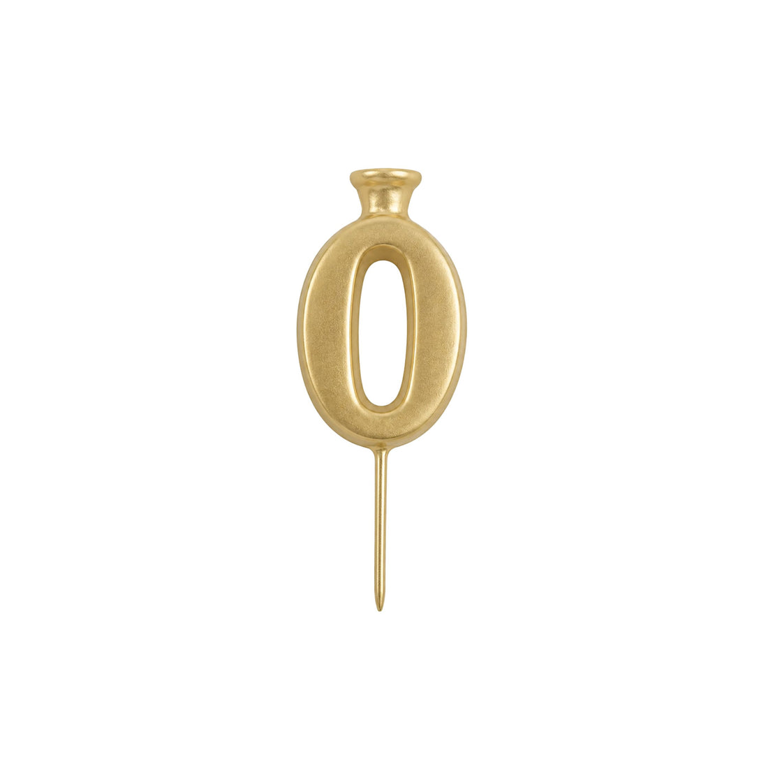 Gold Number Candle Holder - Number 0