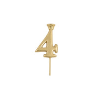Gold Number Candle Holder - Number 4