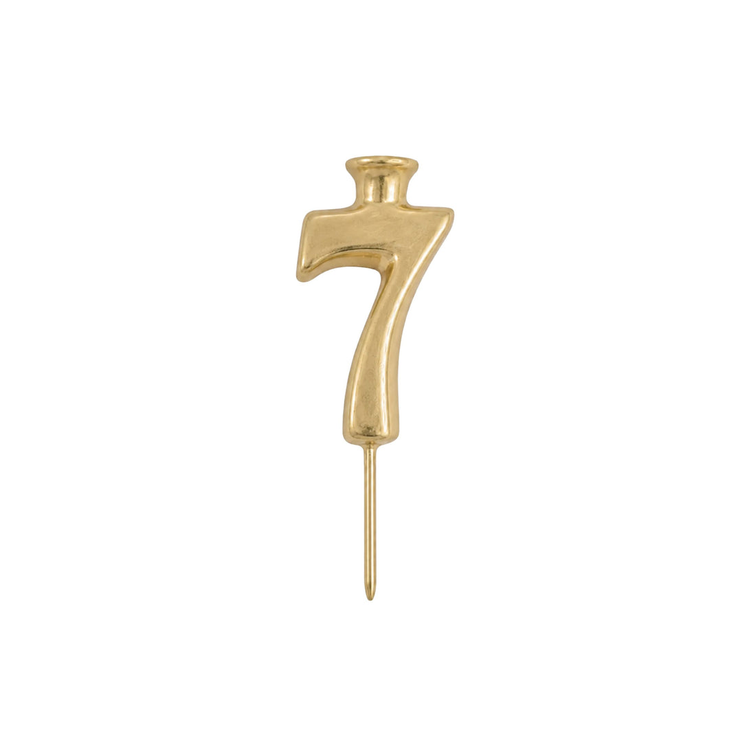 Gold Number Candle Holder - Number 7