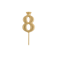Gold Number Candle Holder - Number 8