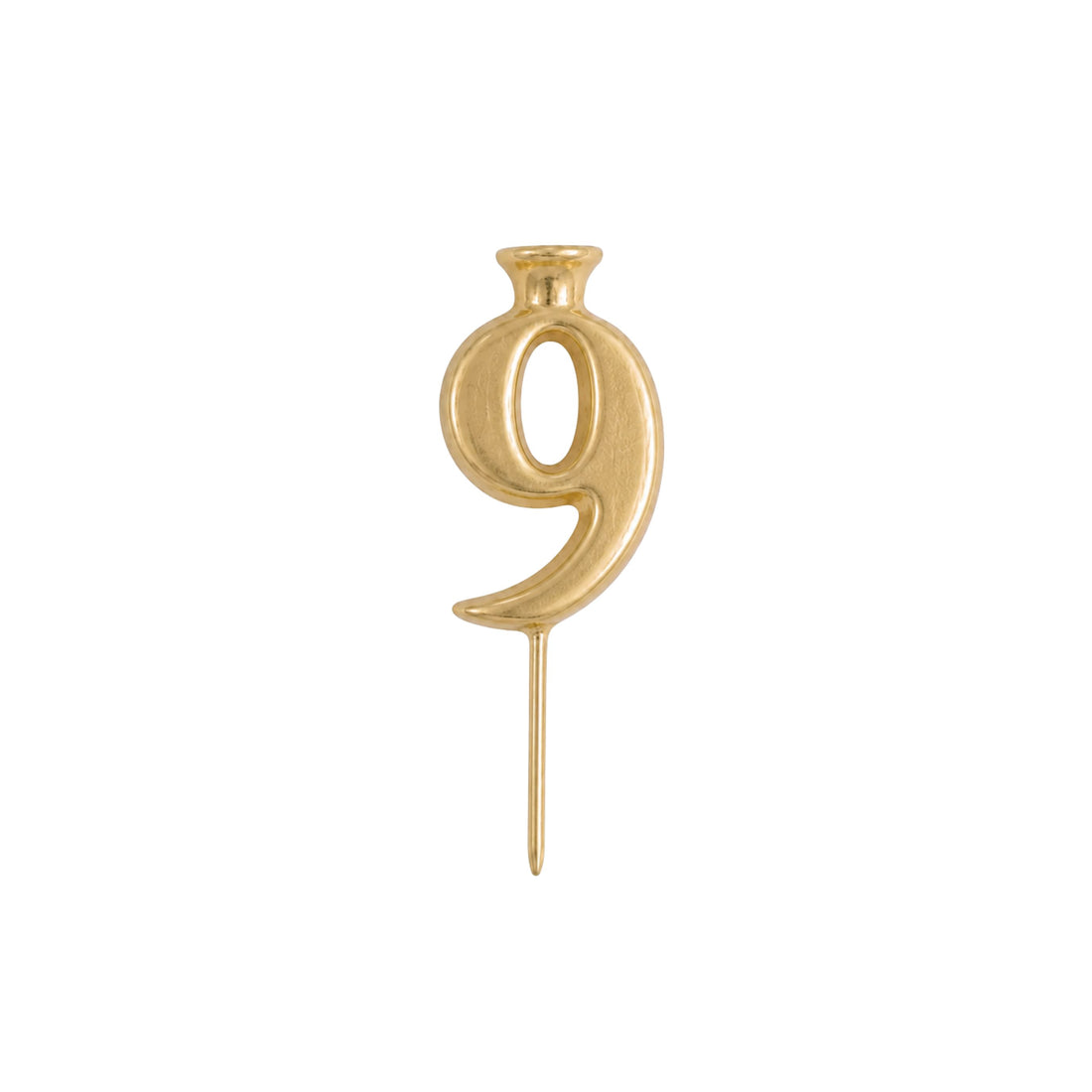 Gold Number Candle Holder - Number 9
