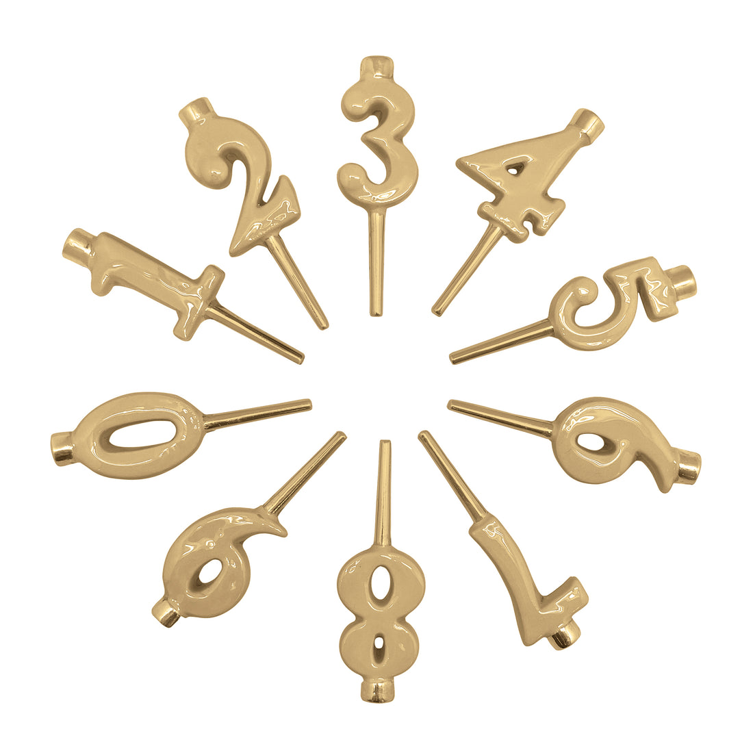Gold Number Candle Holder - Number 9