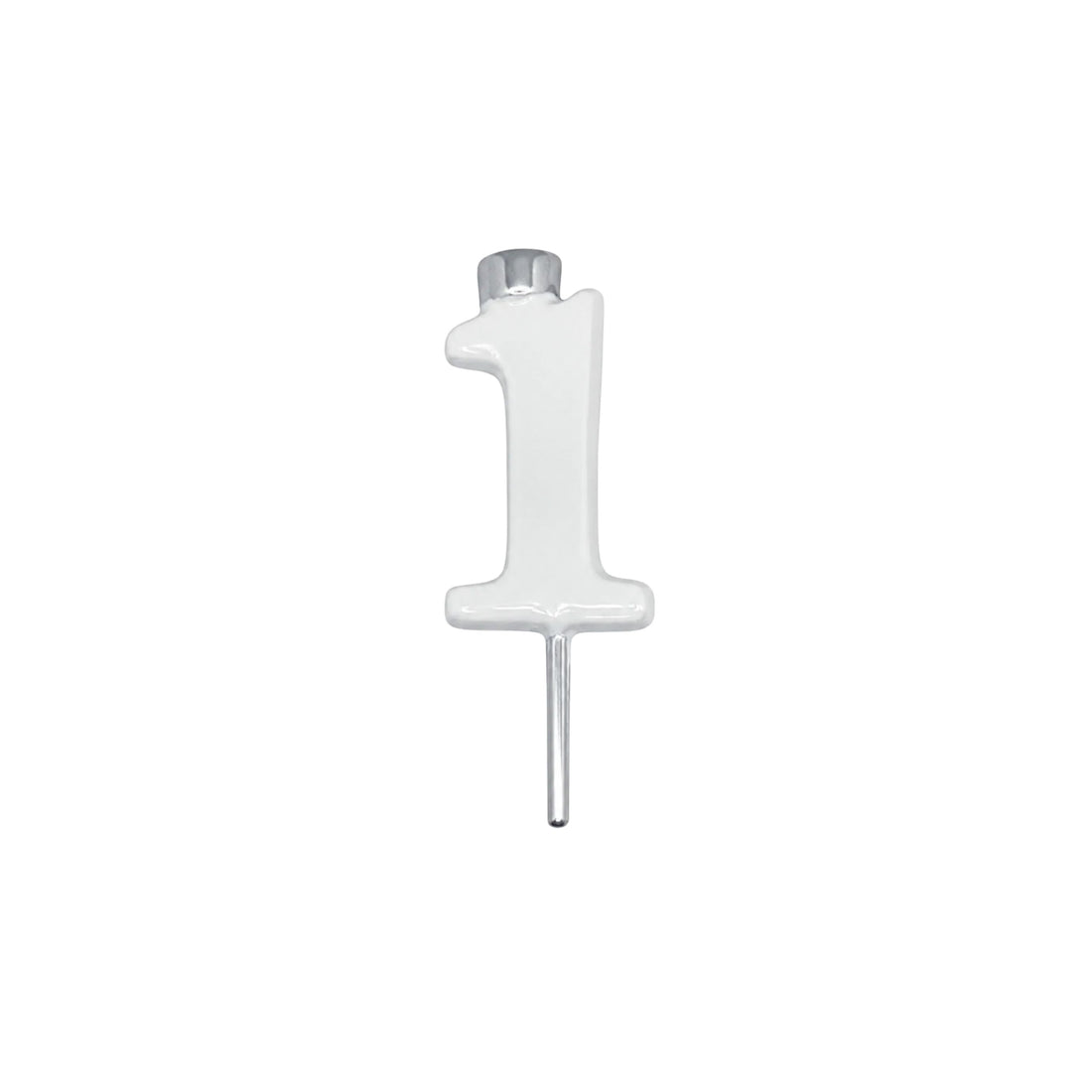 White Number Candle Holder - Number 1