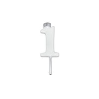 White Number Candle Holder - Number 1
