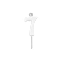 White Number Candle Holder - Number 7