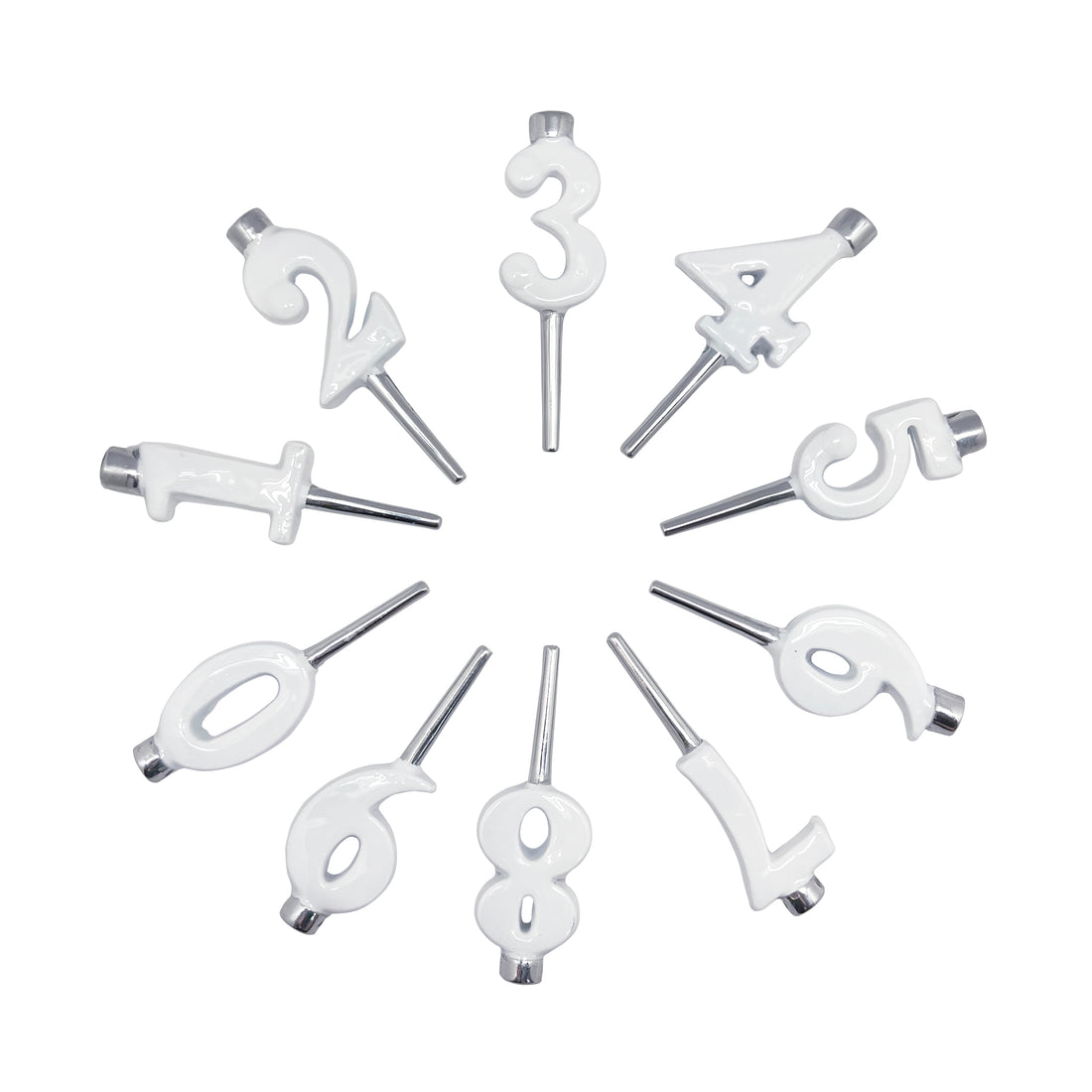 White Number Candle Holder - Number 6