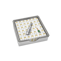 Champagne Bottle Beaded Napkin Box