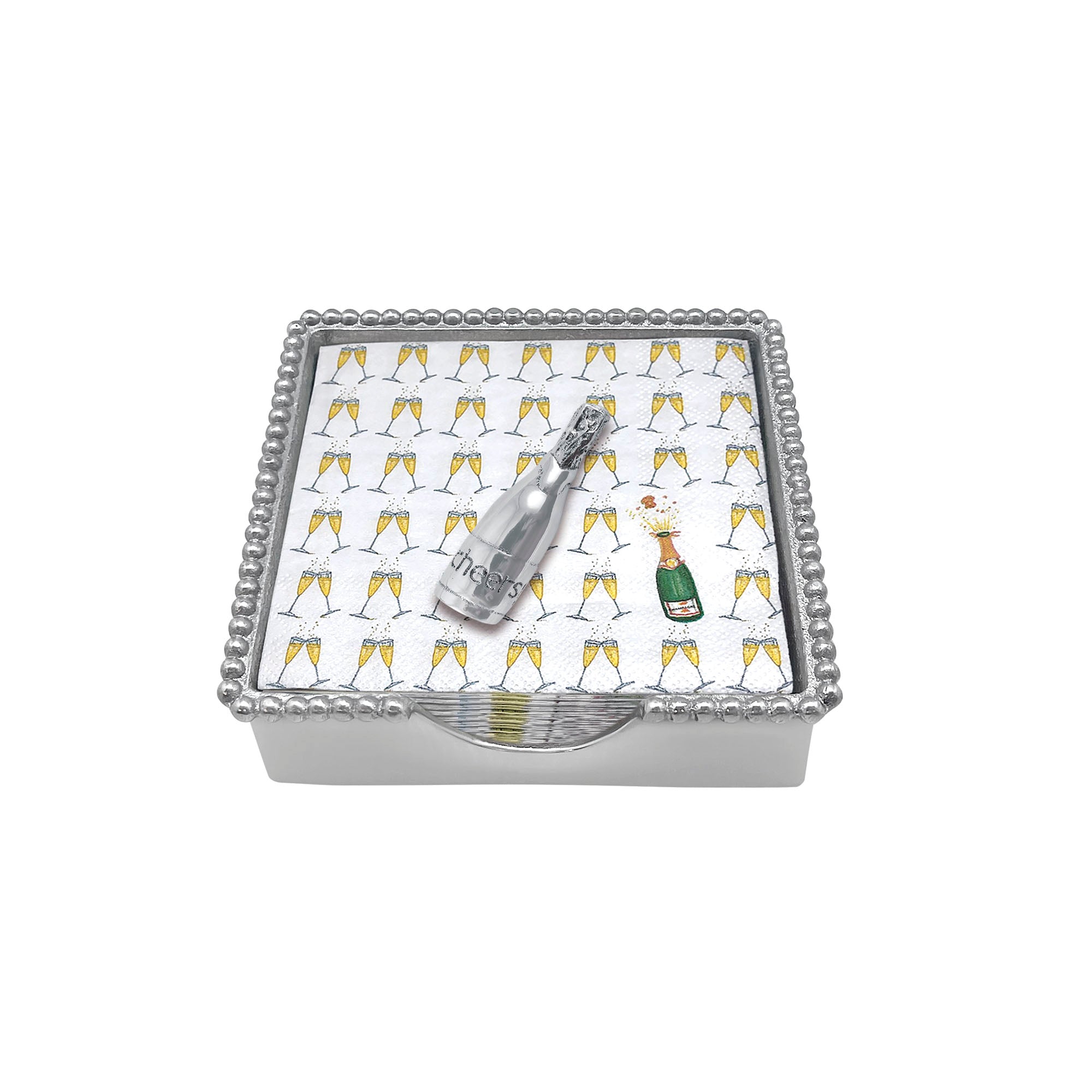 Mariposa Champagne Bottle Napkin Box Set