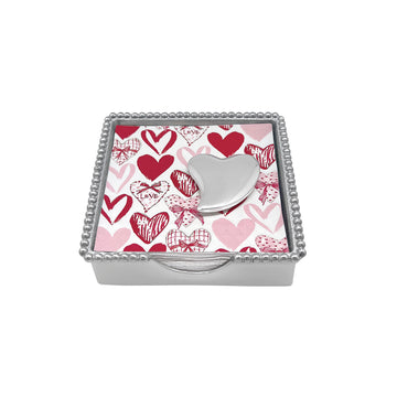 Heart Beaded Napkin Box