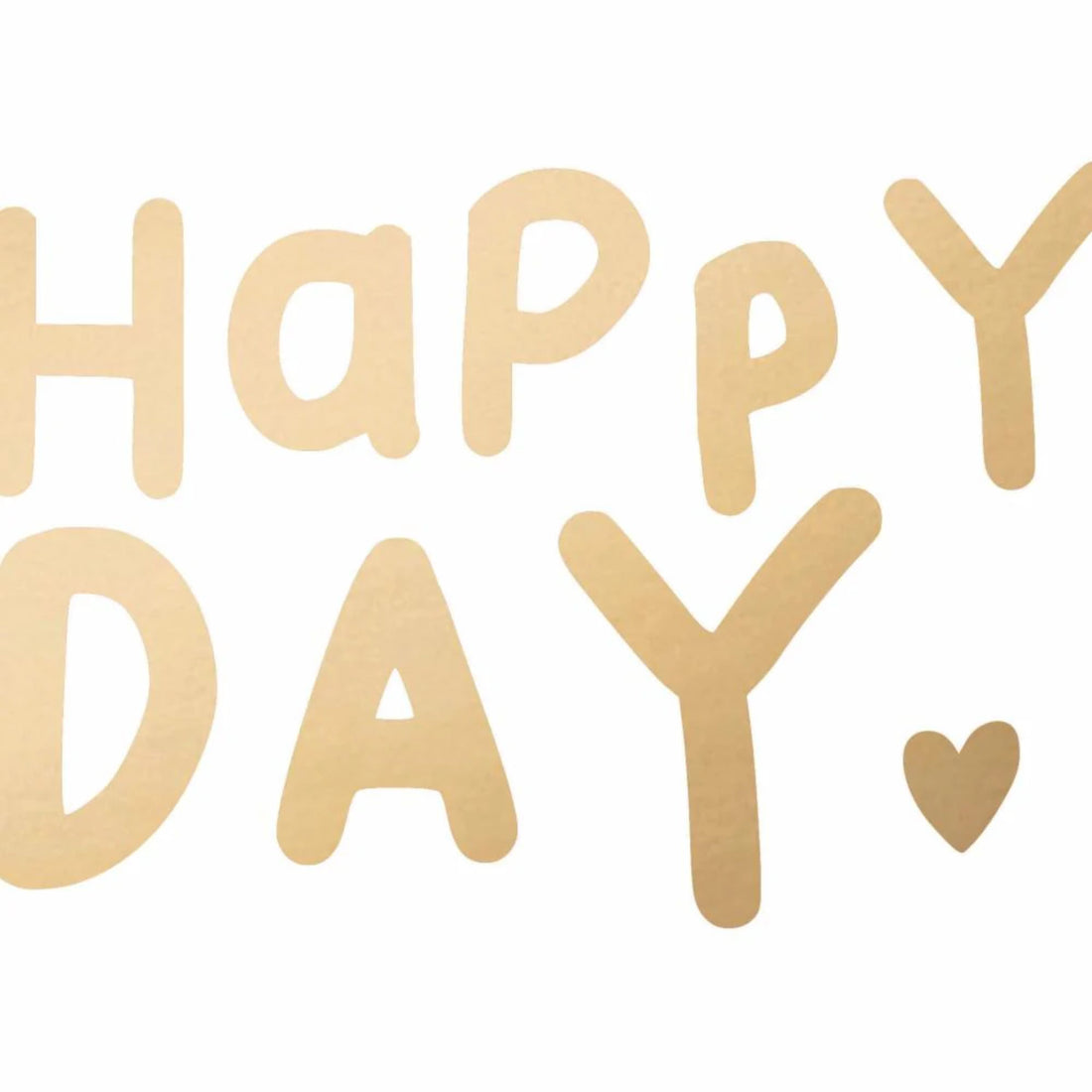 Happy Heart Gold Cocktail Napkin by PaperProductsDesign