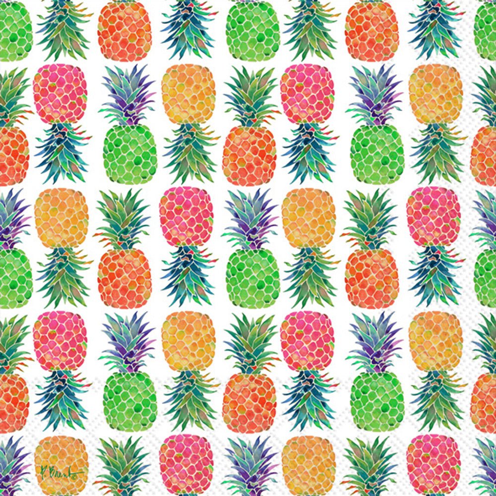 Tahiti Pineapple Repeat Cocktail Napkin By Boston International- | Mariposa