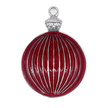 Red Ornament Candy Dish