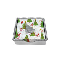 Holiday Tree Beaded Napkin Box Set