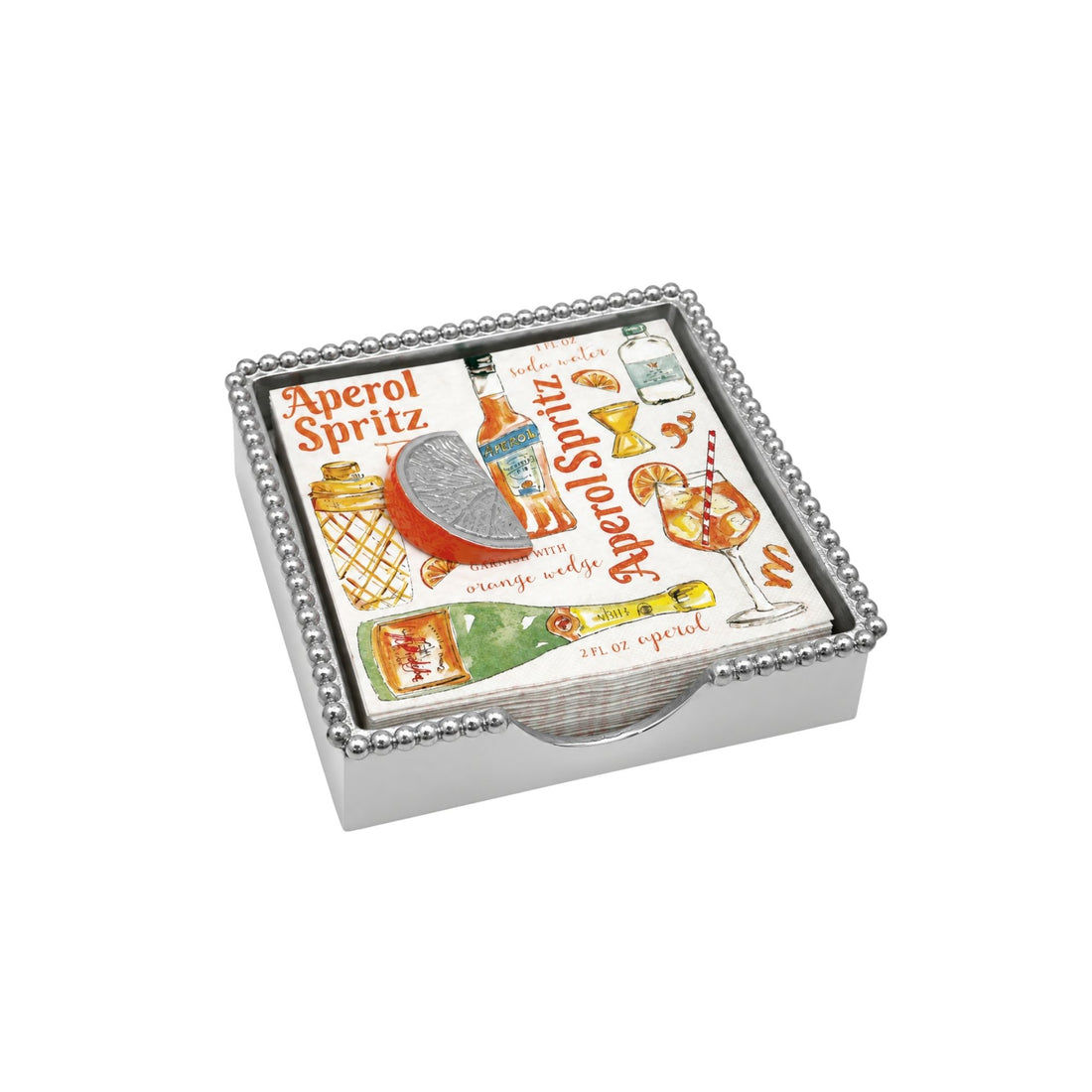 Orange Slice Beaded Napkin Box Set