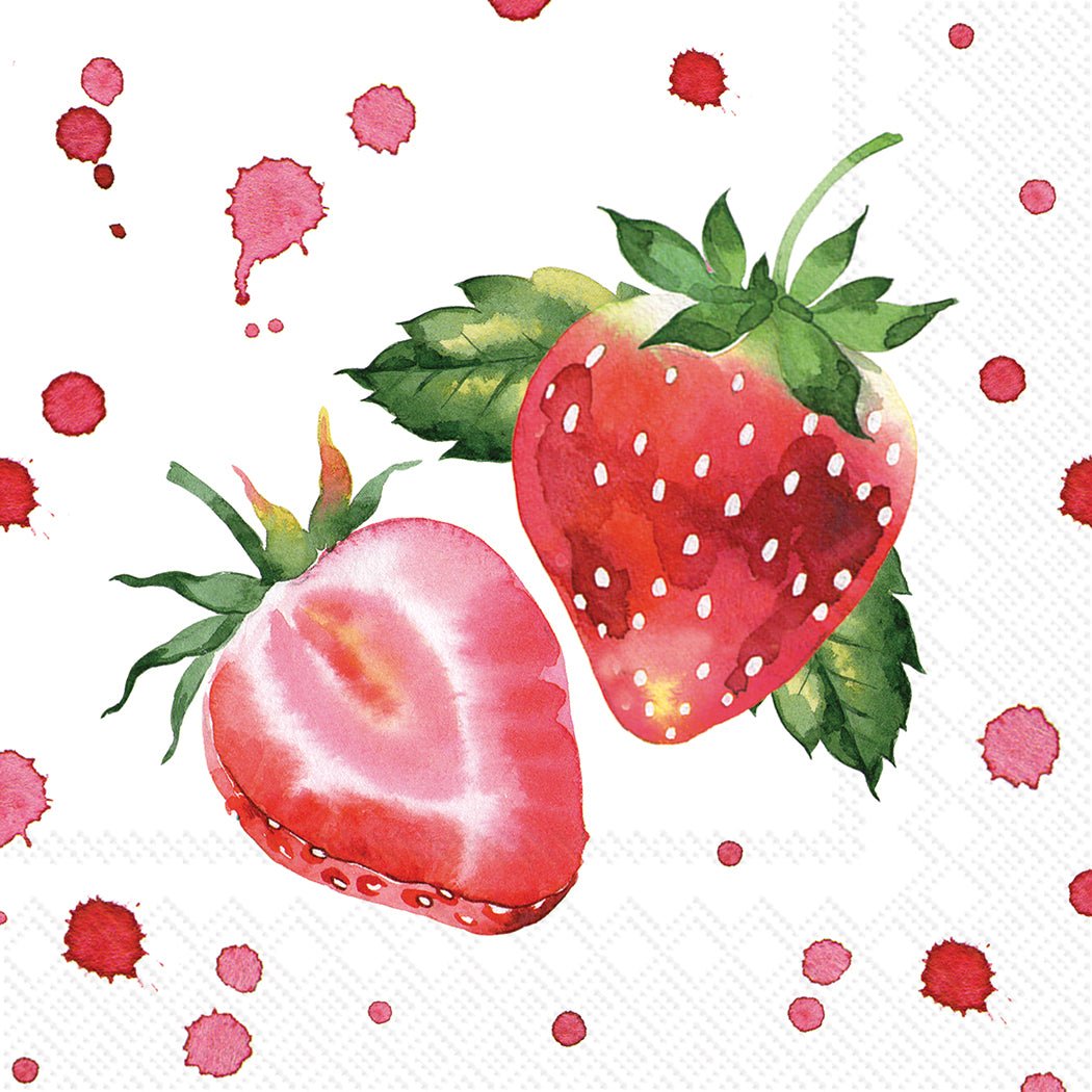 Soft Strawberries Cocktail Napkin By Boston International- | Mariposa