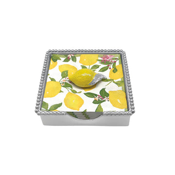 Lemon Beaded Napkin Box Set