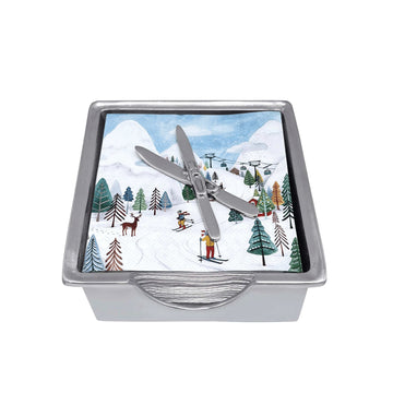 Crossed Skis Signature Napkin Box Set