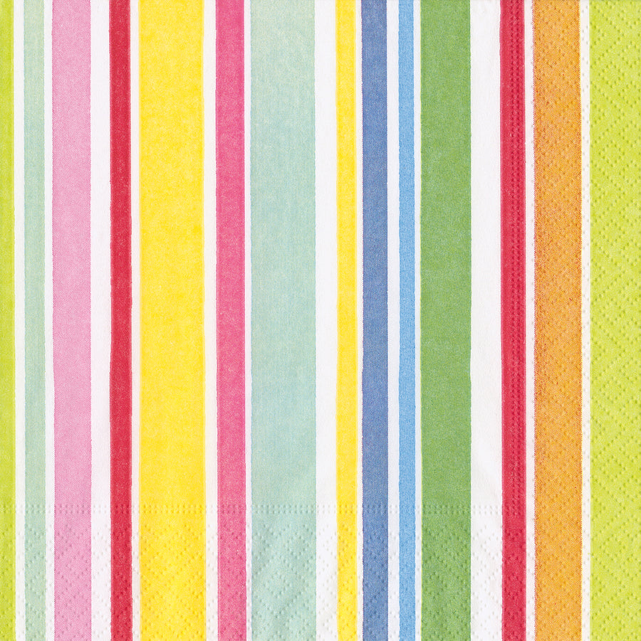 Cabana Stripe Cocktail Napkin By Caspari