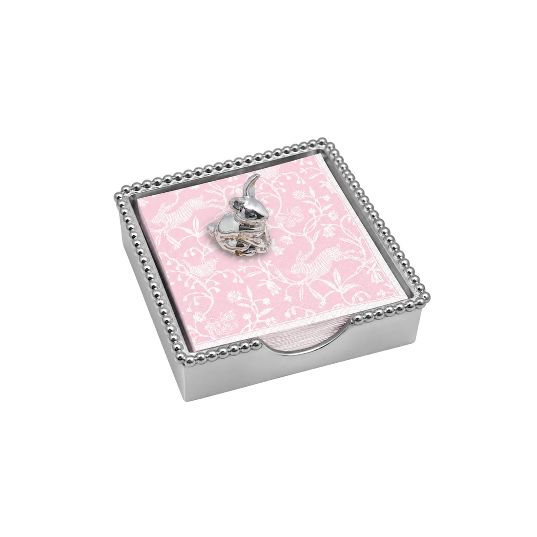Standing Bunny Beaded Napkin Box Set