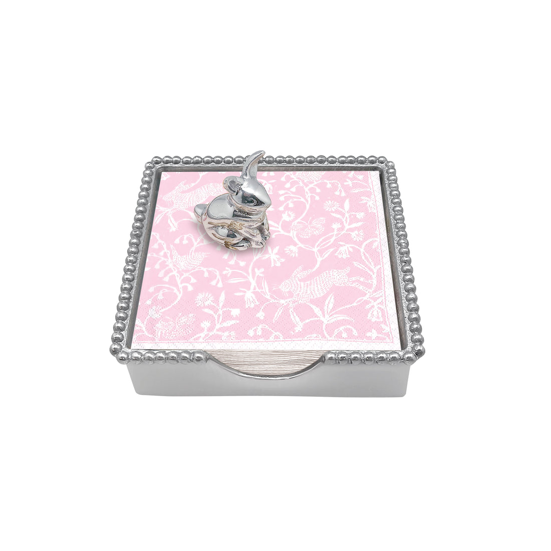 Standing Bunny Beaded Napkin Box Set