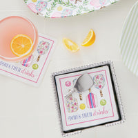 Pickleball Drinks Beaded Napkin Box Set