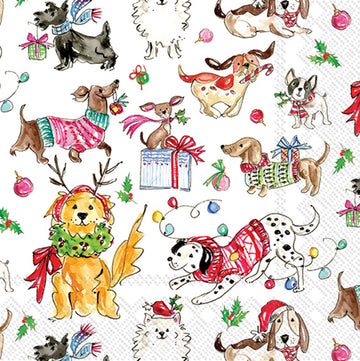 Christmas Dogs Cocktail Napkin by Boston International