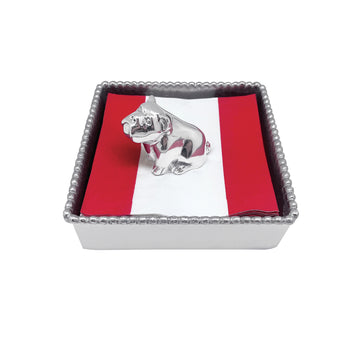 Bulldog Beaded Napkin Box Set