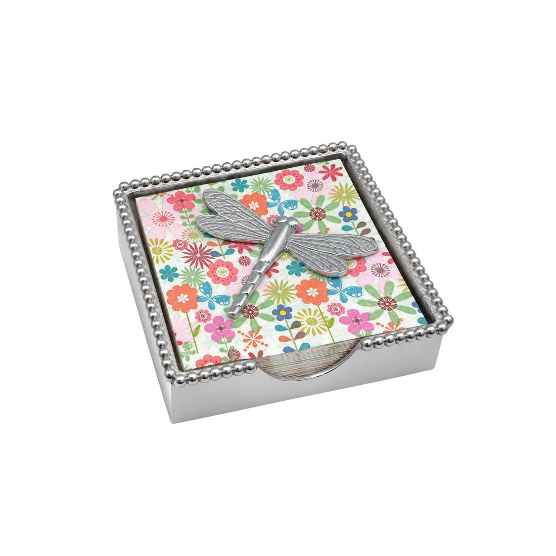 Boîte à serviettes en perles libellule