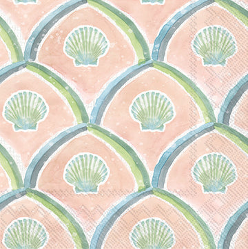 Watercolor Coast Shells Cocktail Napkin By Boston International