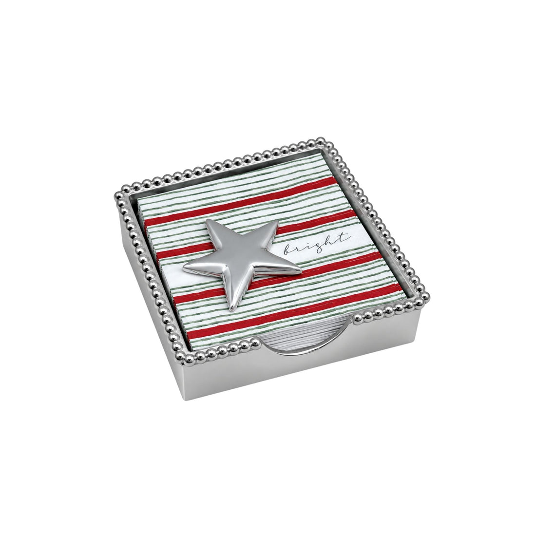 Coffret de serviettes en perles étoiles