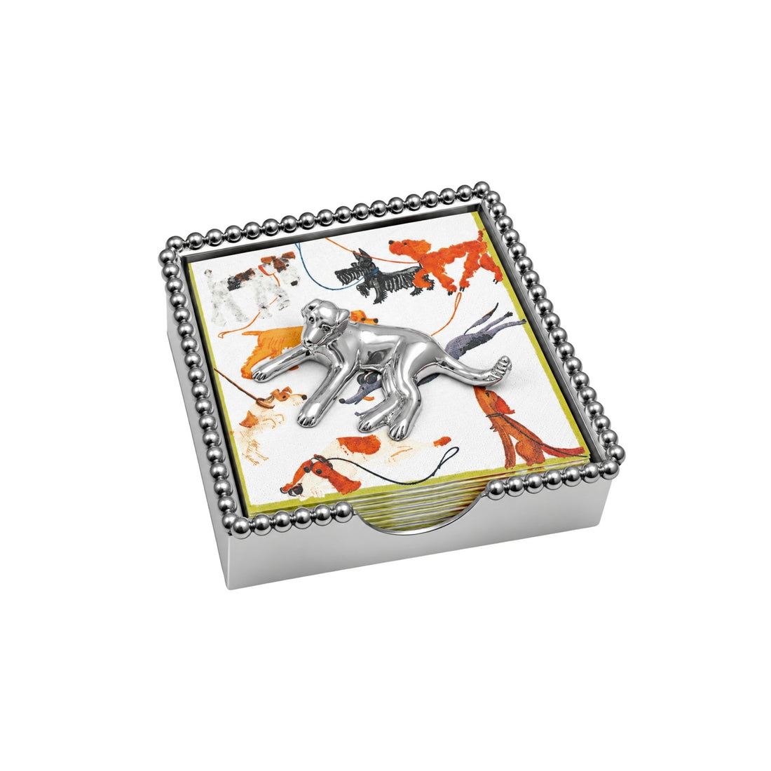 Labrador Beaded Napkin Box