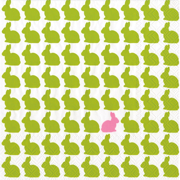 Bunny Parade Lime Napkin By Boston International