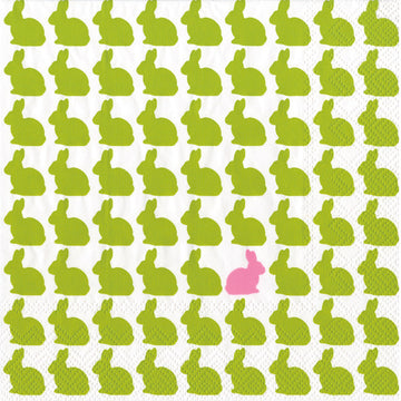 Bunny Parade Lime Napkin By Boston International