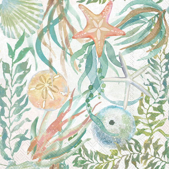 Watercolor Coast Cocktail Napkin By Boston International