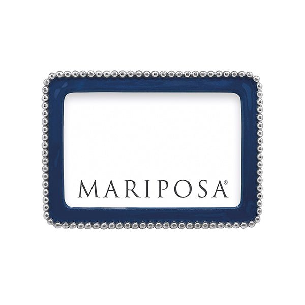 Beaded Blue 4x6 Frame- | Mariposa