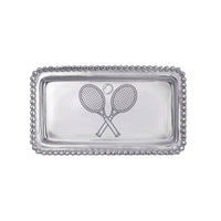 Tennis Rackets Beaded Statement Tray-Statement Trays | Mariposa