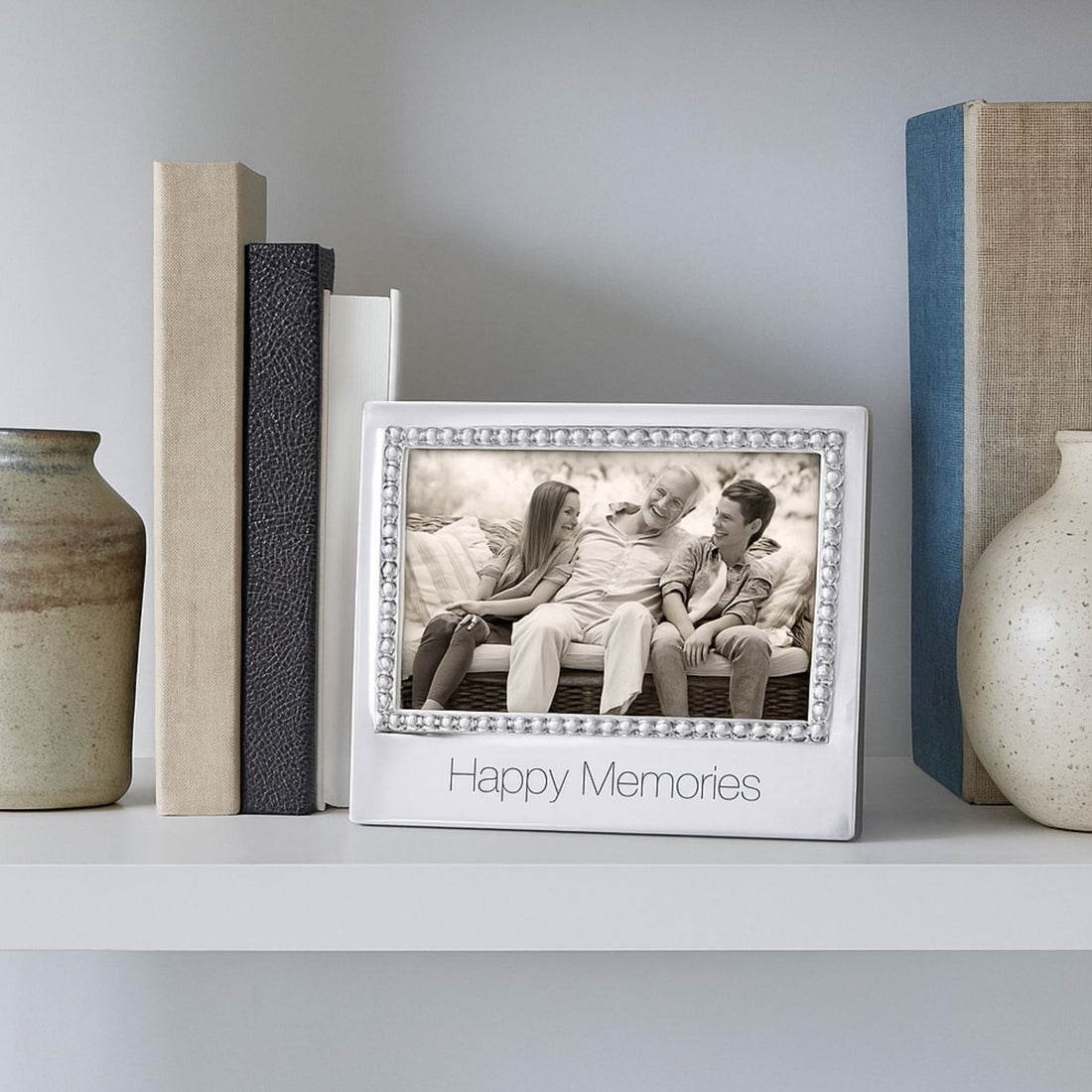 Happy Memories Beaded 4x6 Frame