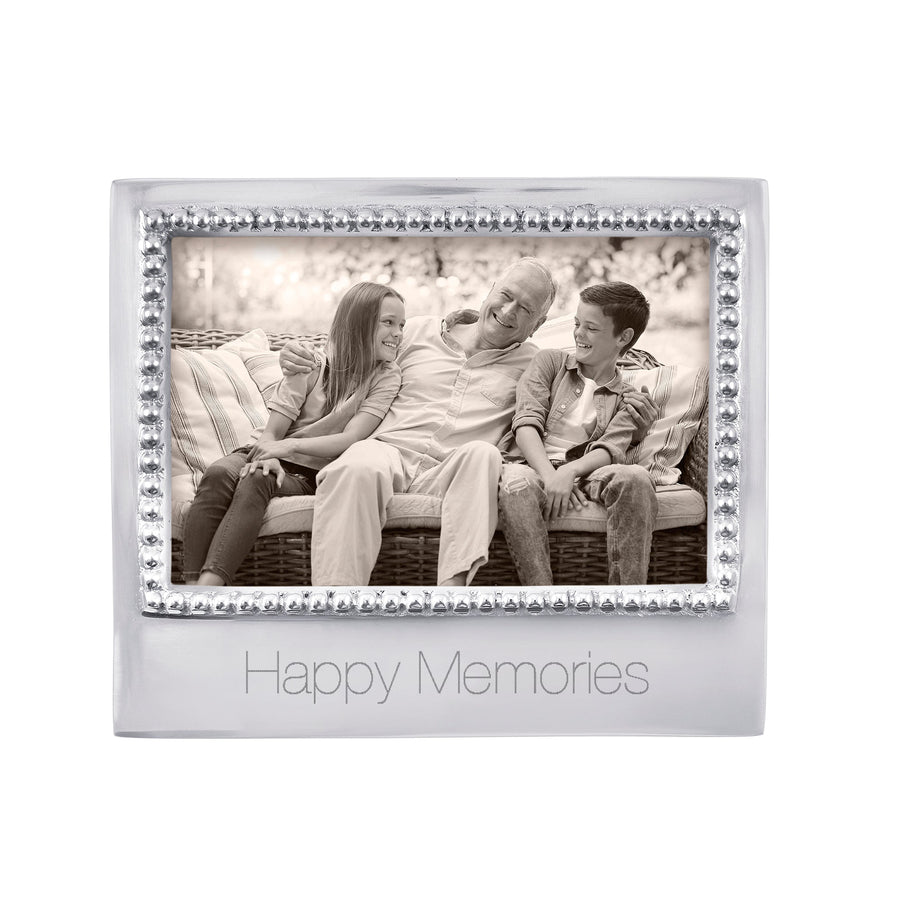 Happy Memories Beaded 4x6 Frame