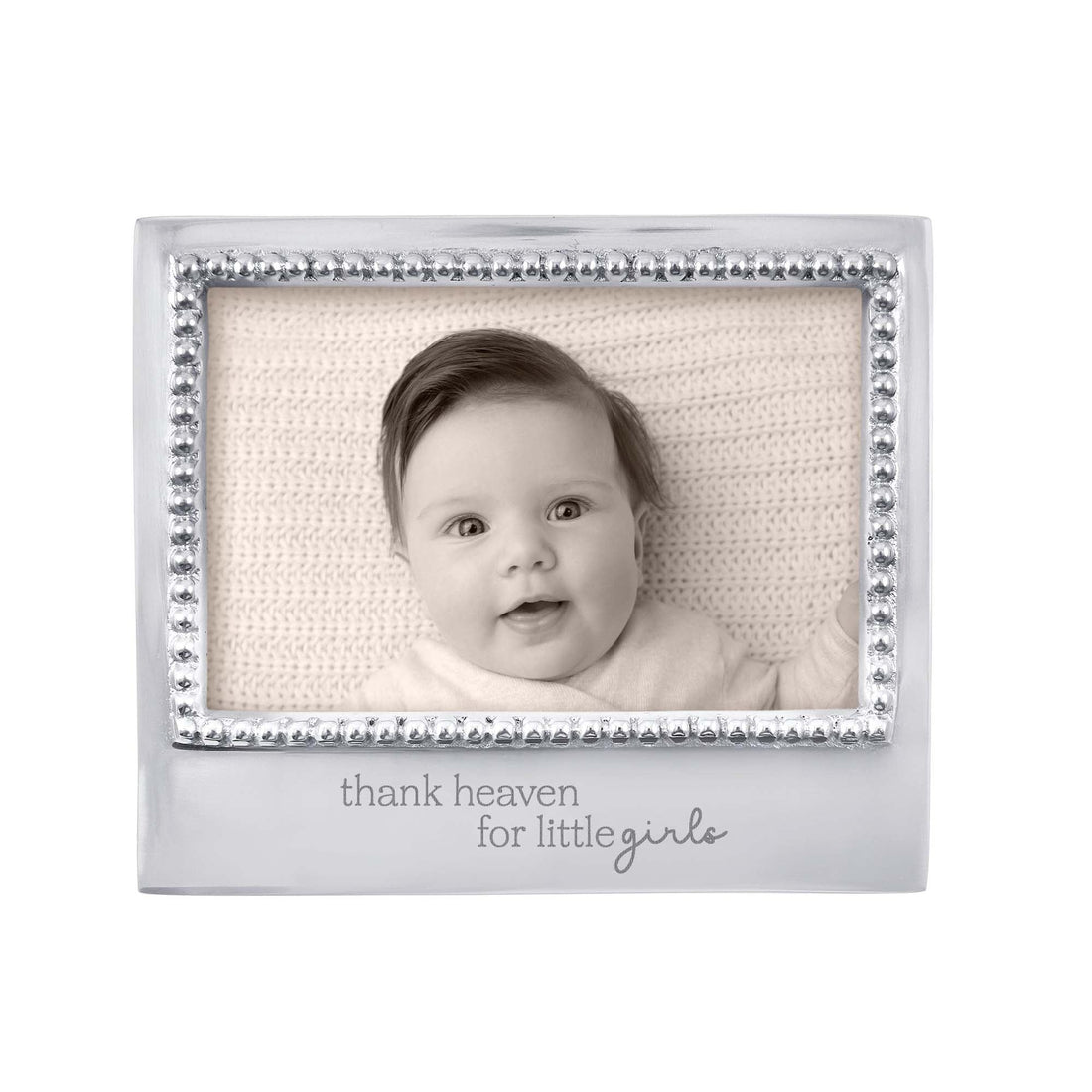 THANK HEAVEN FOR LITTLE GIRLS Beaded 4x6 Frame