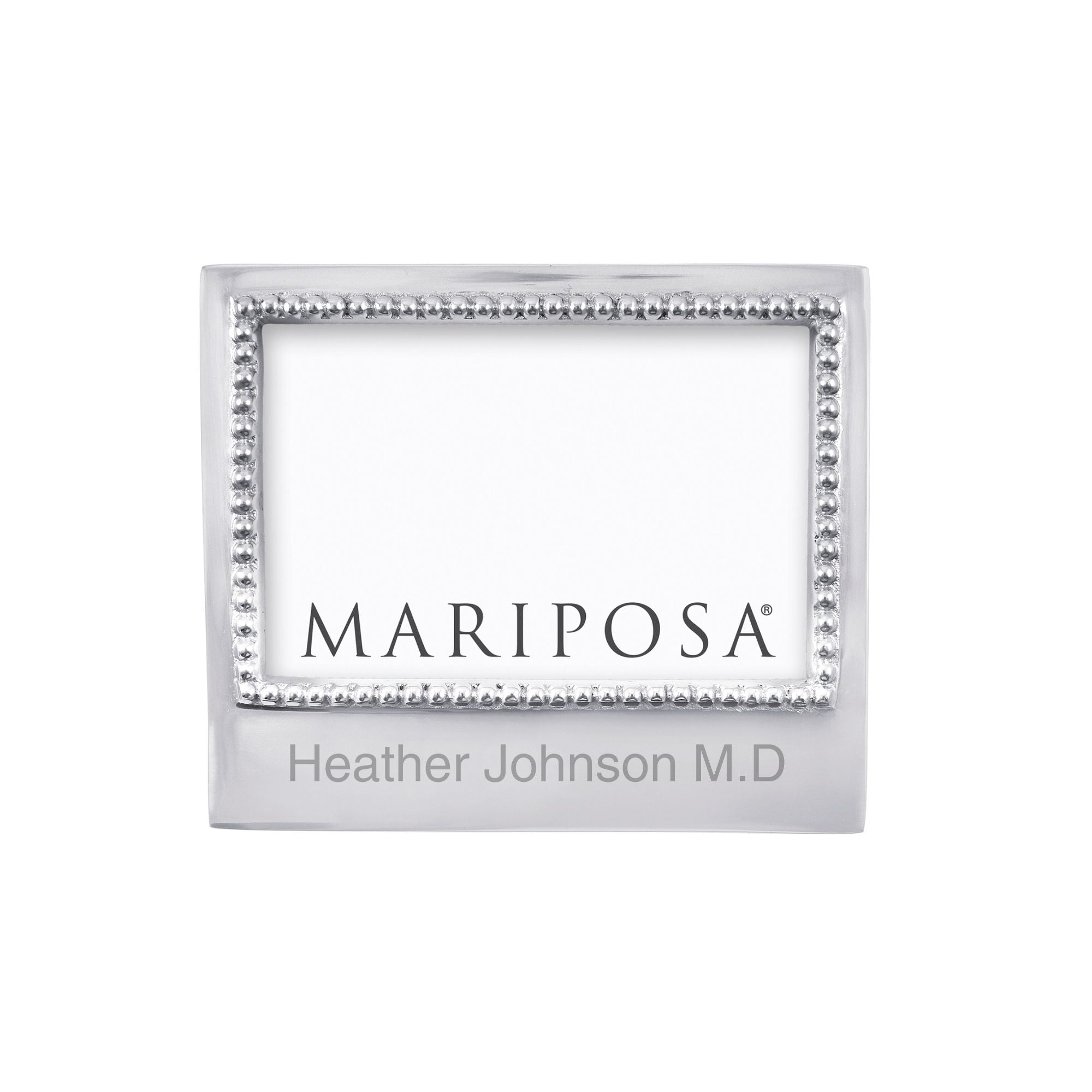 Beaded 4x6 Engravable Statement Picture Frame | Mariposa