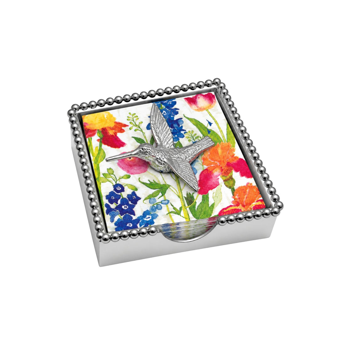 Boîte à serviettes en perles de colibri