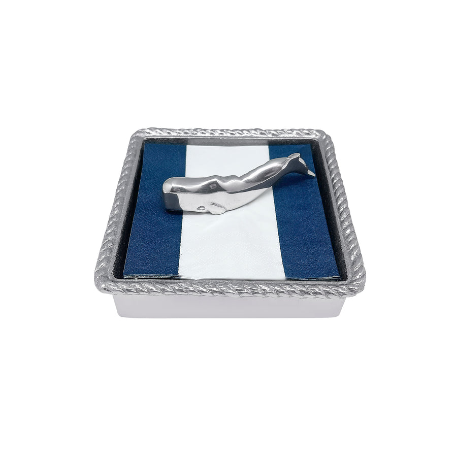 Nantucket Whale Rope Napkin Box